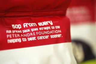 Detail on the top of the bag