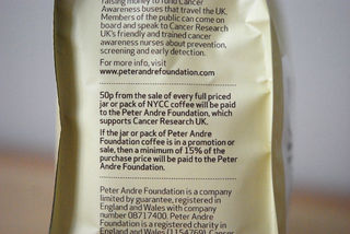 Side of the coffee bag