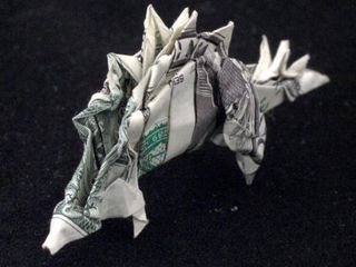 Origami stegosaurus