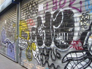 Graffiti on shutters