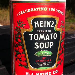 A photo of the tin of soup