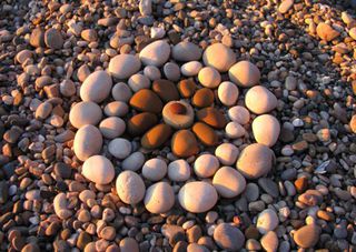 Circle pattern on the beach