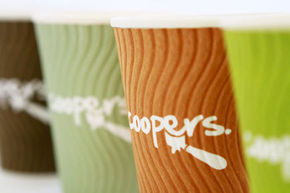 Coopers branded takeaway cups