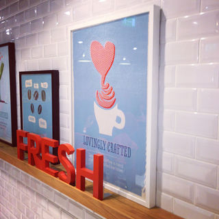A photo of the posters in a Debenhams cafe