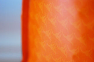Close up of the orange detail on the bag